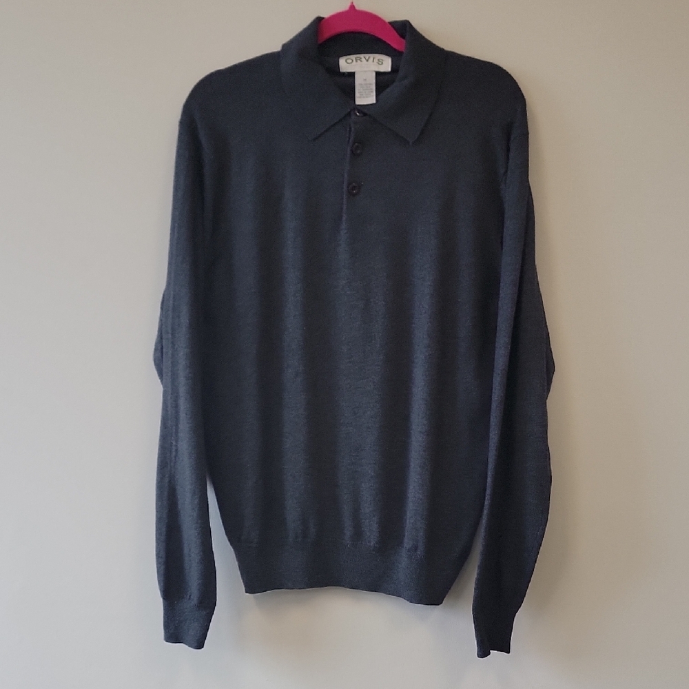 Orvis Long-Sleeve Polo Sweater